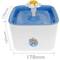 Bol d'eau pour chiens et chats 2,5L bleu. Fontaine électrique avec distributeur d'eau filtrée