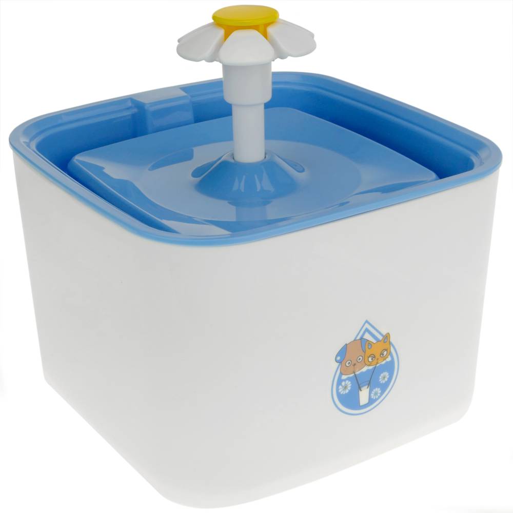 Bebedero para perros y gatos 2.5L azul. Fuente eléctrica con dispensador de  agua filtrada para mascotas - Cablematic