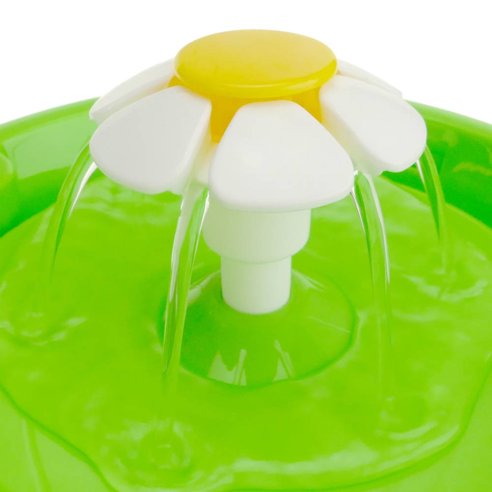 Bebedor para cães e gatos 2.5L verde. Fonte elétrica com recipiente filtrado para animais de estimação