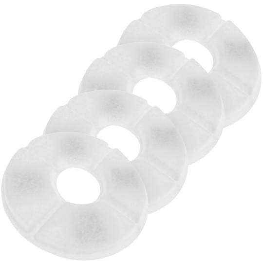 Filtro de carvão ativado redonda para fonte de água para cães e gatos 4-pack