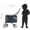Chariot d'enfants pour transporter chiens, chats et animaux domestiques. Pet voyage poussette couleur blanche