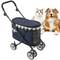 Chariot d'enfants pour transporter chiens, chats et animaux domestiques. Pet voyage poussette couleur blanche