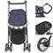 Chariot d'enfants pour transporter chiens, chats et animaux domestiques. Pet voyage poussette couleur blanche