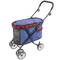 Children's pet travel stroller to transport dogs and cats. Pushchair in red color