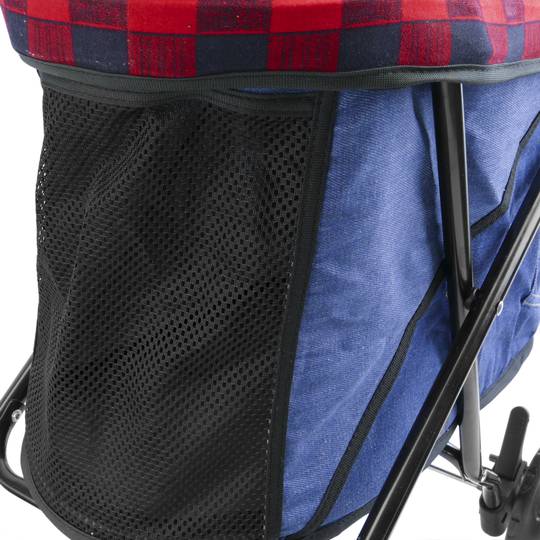 Children's pet travel stroller to transport dogs and cats. Pushchair in red color