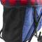 Children's pet travel stroller to transport dogs and cats. Pushchair in red color