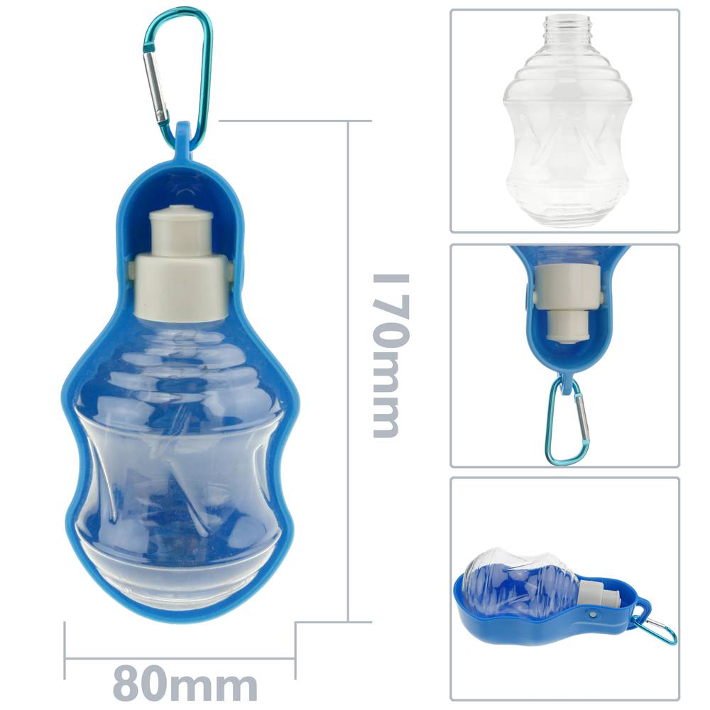 Hundetrinkflasche für unterwegs 250 ml. Tragbare Haustier Wasserflasche