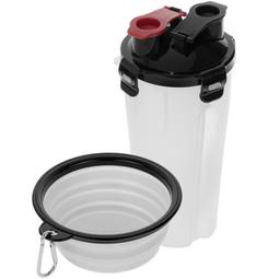 Ciotola pieghevole in gomma per animali 350 ml bianca
