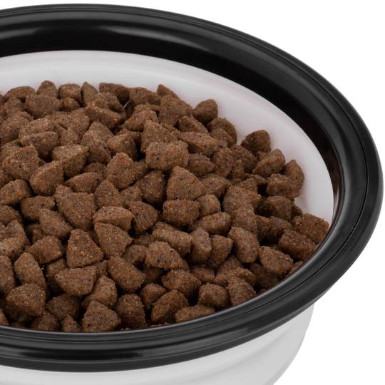 Menjadora plegable de goma per a mascotes 350 ml blanc
