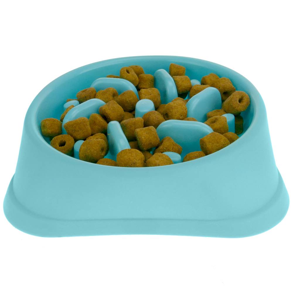 Dog feeder for slow feeding. Bowl for dietary pets