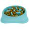 Dog feeder for slow feeding. Bowl for dietary pets