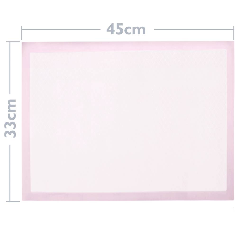 Serviettes de dressage pour chiens 100 unités 33 x 45 cm rose