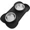 Feeder and drinker 2 in 1 for pets black color