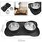 Feeder and drinker 2 in 1 for pets black color