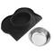 Feeder and drinker 2 in 1 for pets black color