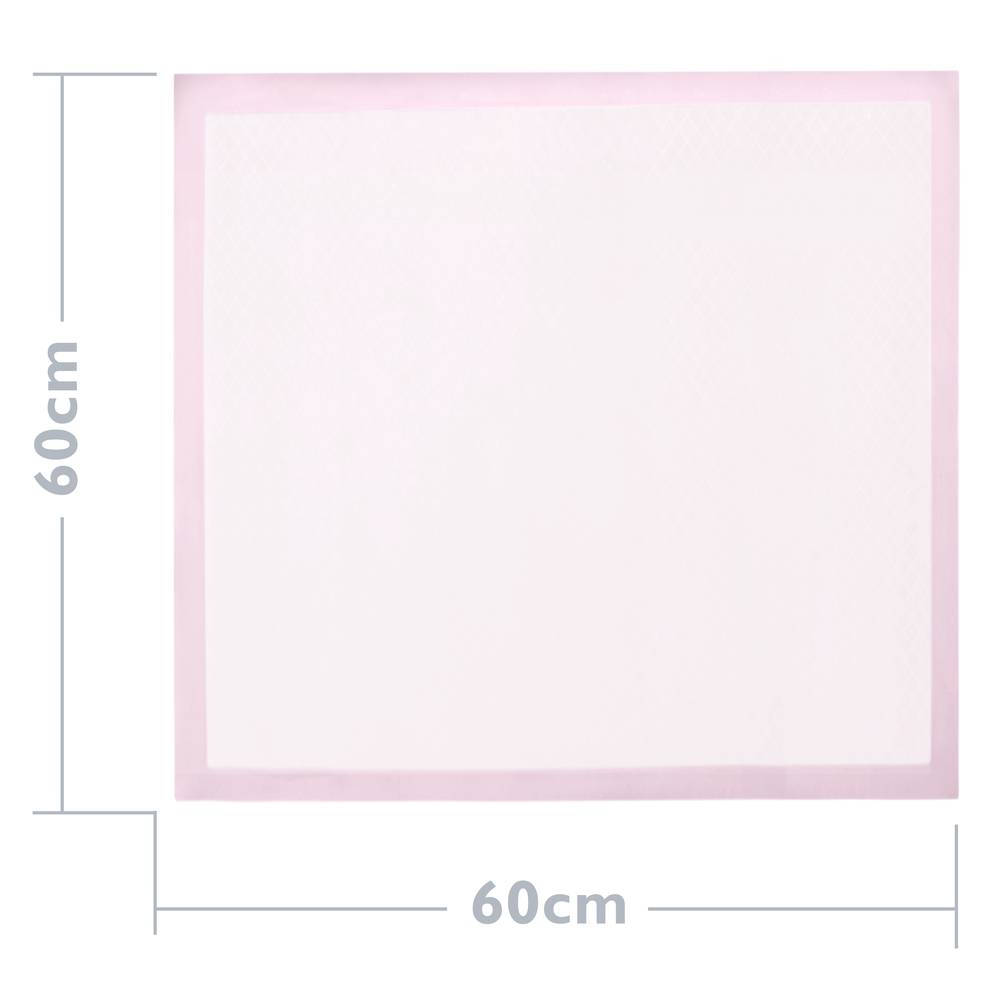 Toalhas de treino de cães 40 unidades 60 x 60 cm rosa