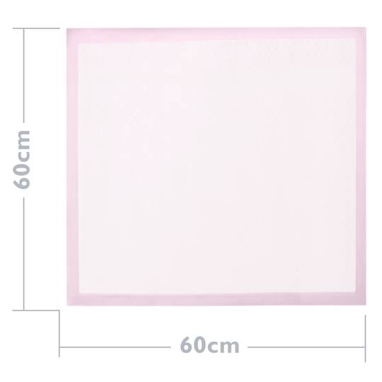 Toalhas de treino de cães 40 unidades 60 x 60 cm rosa