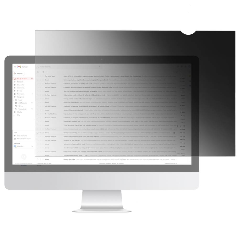 Protective privacy filter compatible 27