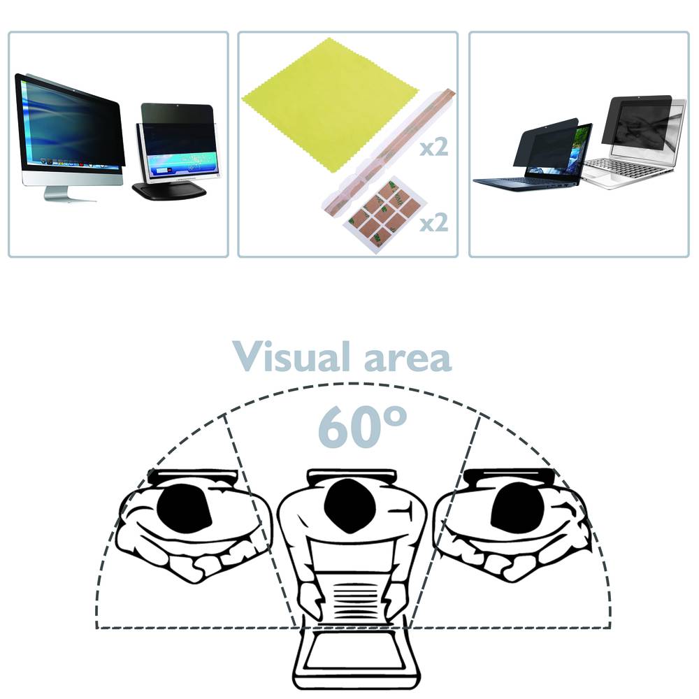 Protective privacy filter compatible 27