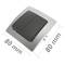 Double gang one way light switch mechanism with 80x80mm cover frame Lille series silver and gray