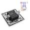 Double gang one way light switch mechanism with 80x80mm cover frame Lille series silver and gray