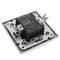 Double gang one way light switch mechanism with 80x80mm cover frame Lille series silver and gray