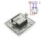 Interrupteur double encastrable avec plaque de finition 80x80mm série Lille blanc