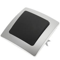 Taster Unterputz mit Rahmen 80x80mm Serie Lille Silber und Grau