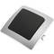 Single gang two way light switch mechanism with 80x80mm cover frame Lille series silver and gray