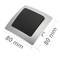 Single gang two way light switch mechanism with 80x80mm cover frame Lille series silver and gray