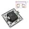 Single gang two way light switch mechanism with 80x80mm cover frame Lille series silver and gray