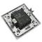 Single gang two way light switch mechanism with 80x80mm cover frame Lille series silver and gray