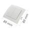 Wechselschaltung Doppel Unterputz mit Rahmen 80x80mm Serie Lille weiss