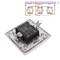 Wechselschaltung Doppel Unterputz mit Rahmen 80x80mm Serie Lille weiss