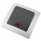 Single lighting gang two way light switch mechanism with 80x80mm cover frame Lille series silver and