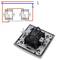 Single lighting gang two way light switch mechanism with 80x80mm cover frame Lille series silver and