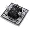 Single lighting gang two way light switch mechanism with 80x80mm cover frame Lille series silver and