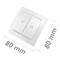 Doppelt Taster Unterputz mit Rahmen 80x80mm Serie Lille weiss