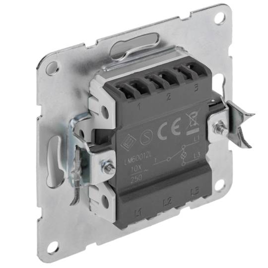 Interruptor encastable sense marc 70x70mm sèrie Term de color blanc