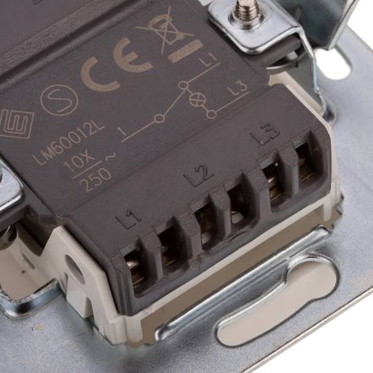 Interruptor encastable sense marc 70x70mm sèrie Term de color blanc