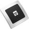 Einsatz Ethernet RJ45 Unterputz mit Rahmen 80x80mm Serie Lille Silber und Grau
