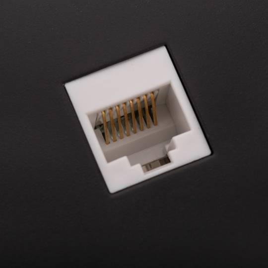 Einsatz Ethernet RJ45 Unterputz mit Rahmen 80x80mm Serie Lille Silber und Grau