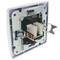 Einsatz Ethernet RJ45 Unterputz mit Rahmen 80x80mm Serie Lille Silber und Grau