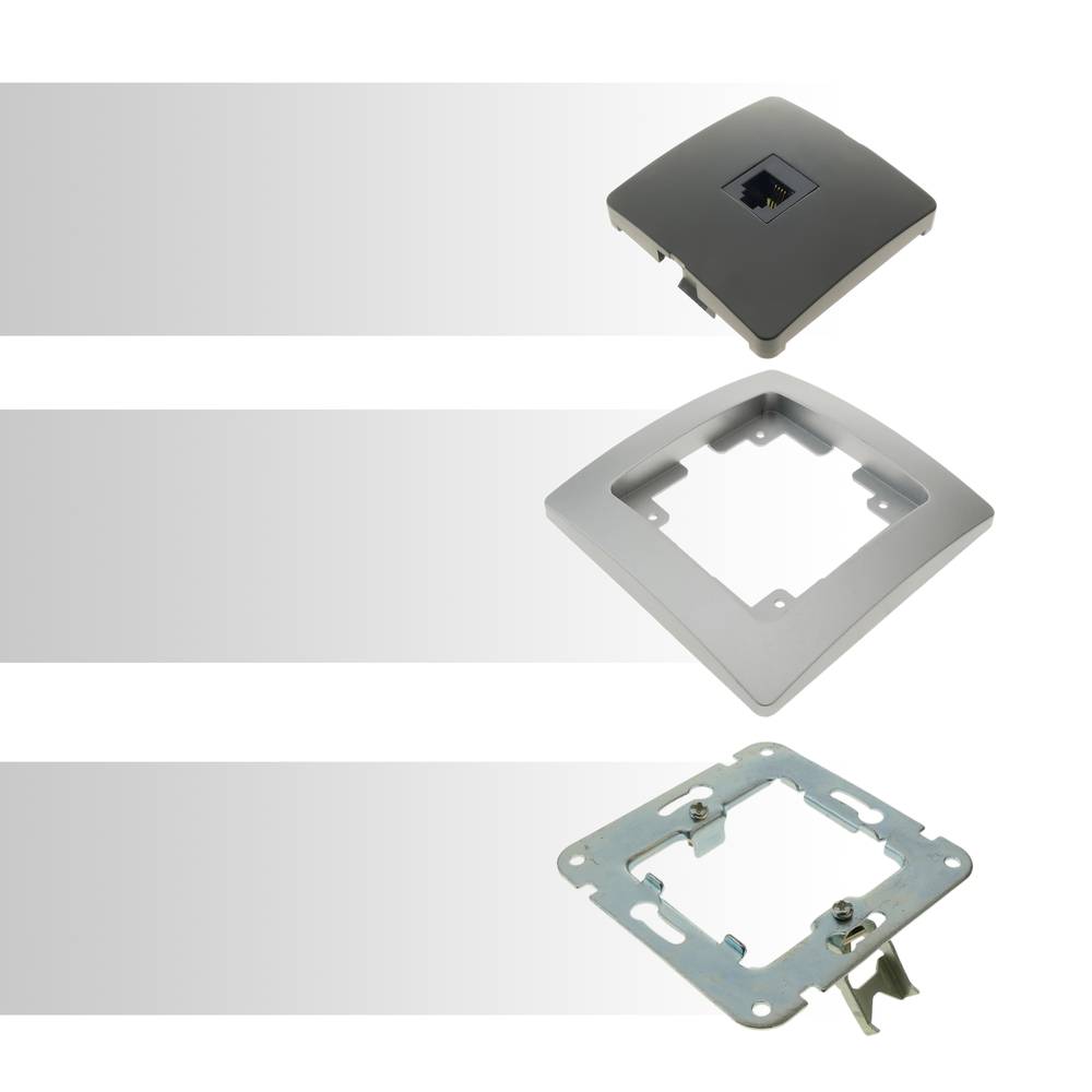 Single gang ethernet data socket RJ45 with 80x80mm cover frame Lille ...