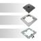 Einsatz Ethernet RJ45 Unterputz mit Rahmen 80x80mm Serie Lille Silber und Grau