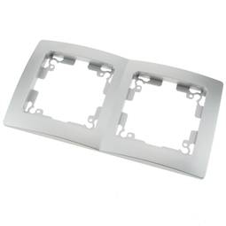 Double cover frame for 2 module 150x80mm Lille series silver and gray