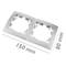 Marc doble per a 2 mecanismes empotrables 150x80mm sèrie Lille de color plata i gris