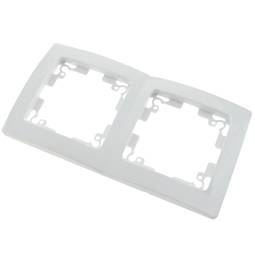 Double cover frame for 2 module 150x80mm Lille series white