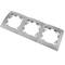 Triple cover frame for 3 module 225x80mm Lille series silver and gray