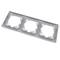 Triple cover frame for 3 module 225x80mm Lille series silver and gray